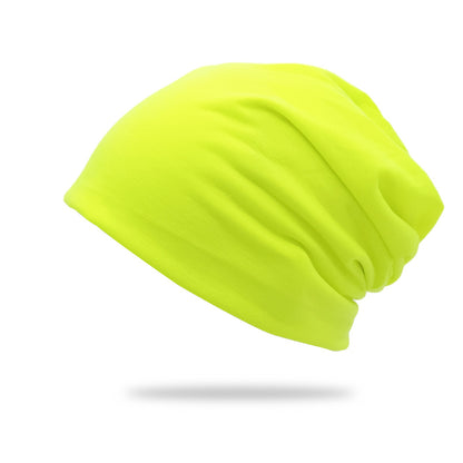 Cross-Border New Style Solid Color Slouchy Beanie, Popular Double-Layer Pullover Hat, Thin Postpartum Hat, Cold Weather Hat Wholesale