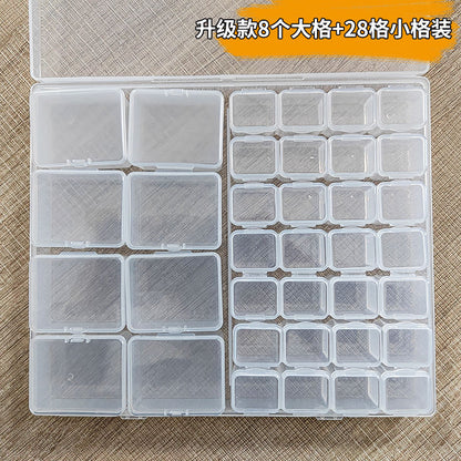 Jewelry Box Jewelry Storage Box Anti-oxidation Box Earrings Card Transparent Multi-compartment Portable Multifunctional Storage Box