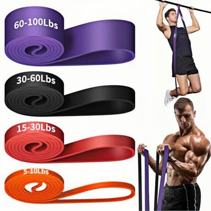 Fitness elastic belt pull-up resistance belt strength training elastic rope men's and women's yoga stretch auxiliary tension belt