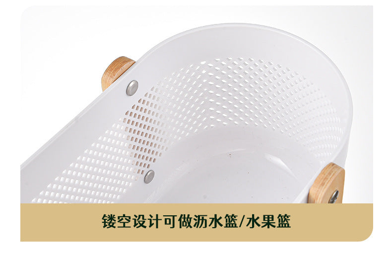 Household Desktop with Partition Room Basket Bathroom Cosmetics Large Capacity Storage Basket Creative and Practical Storage Rack