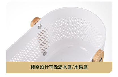 Household Desktop with Partition Room Basket Bathroom Cosmetics Large Capacity Storage Basket Creative and Practical Storage Rack