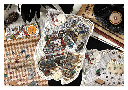 Infeel.Me Extra Large Scenery Stickers Today's Business Hours Open - Part Twelve DIY Journal Scene Stickers