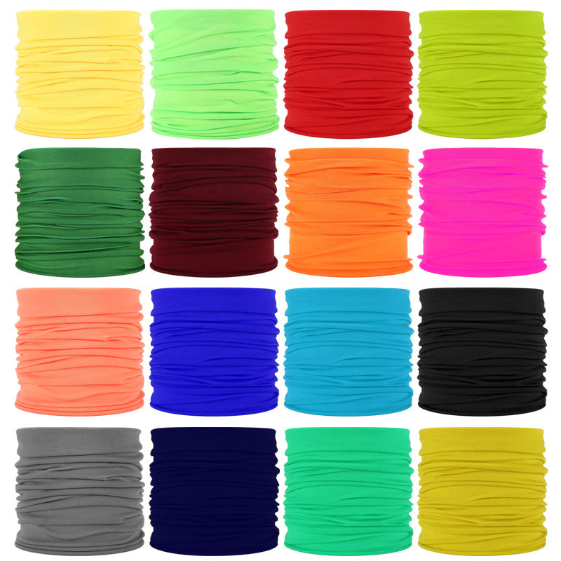 Solid Color Outdoor Turban Riding Flying Scarf Varied Magic Turban Men's and Women's Sunscreen Windproof Scarf Headgear Neck Sleeve Hair Band