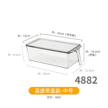 Storage box with lid storage box transparent acrylic kitchen cosmetics sundries station snacks toys clothes books