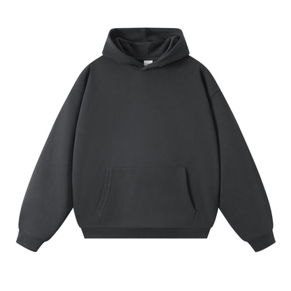 New Style Couple's Loose-Fitting Round-Neck Hooded Sweatshirt, Long-Sleeved Sweatshirt, Heavyweight Pure Cotton 400g Hoodie with Printed Logo