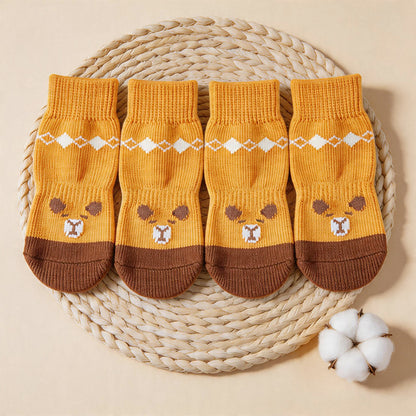 New pet socks, dog socks that stay on when out, cross-border bestseller, non-slip socks for small dogs with double-sided adhesive