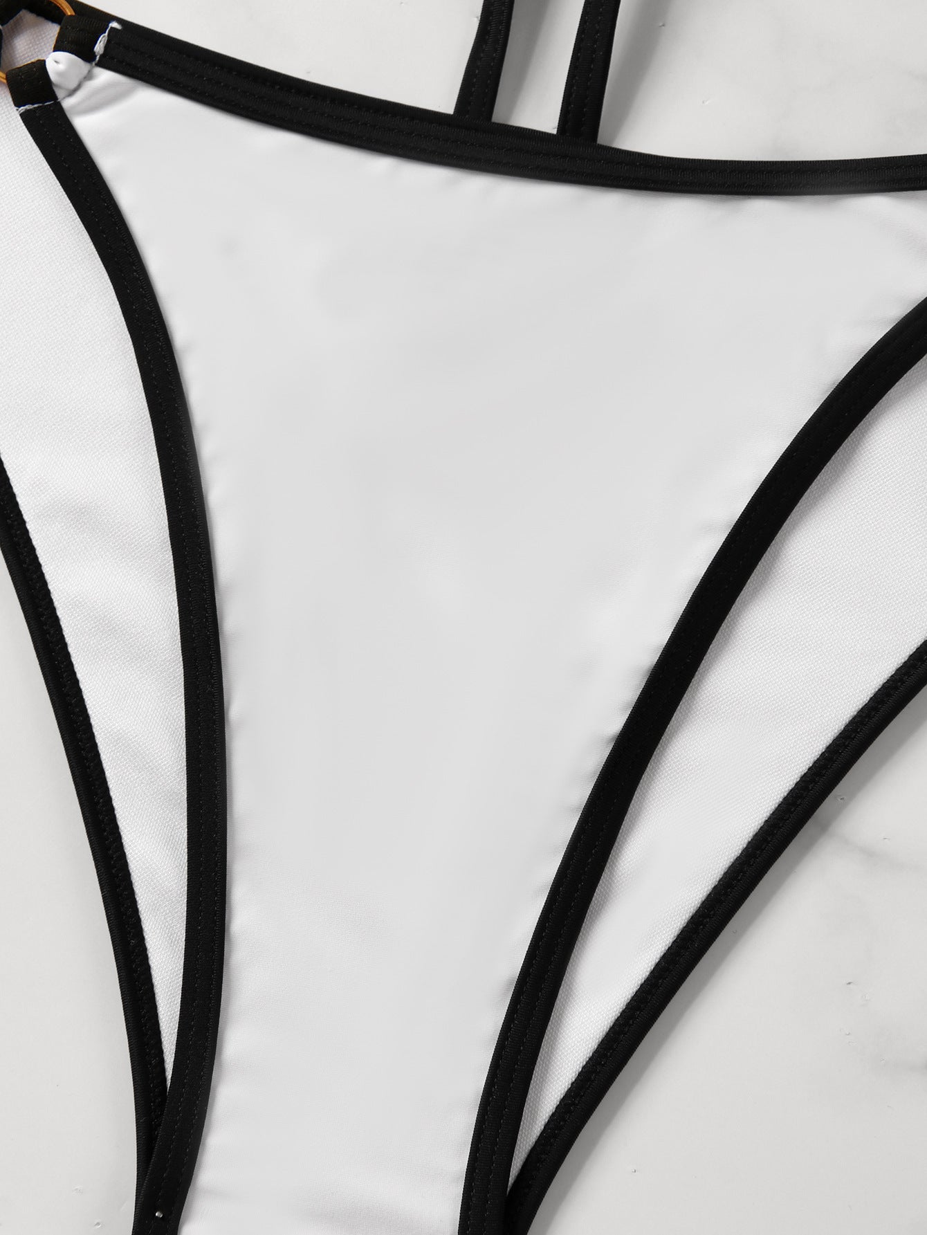European and American Style Sexy Bandeau Bikini Swimsuit for Women, Solid Color with Chest Pads, Simple Cross-Border Two-Piece Swimsuit