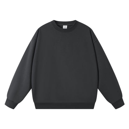 New Style Couple's Loose-Fitting Round-Neck Hooded Sweatshirt, Long-Sleeved Sweatshirt, Heavyweight Pure Cotton 400g Hoodie with Printed Logo