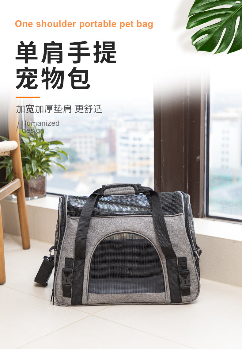 Amazon's New Pet Cat Carrier Bag, Portable Mesh Breathable Hand-Held Bag for Cats and Dogs, Universal Crossbody Shoulder Pet Bag for Outings