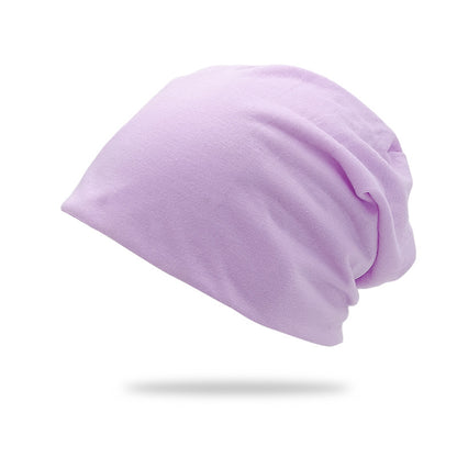 Cross-Border New Style Solid Color Slouchy Beanie, Popular Double-Layer Pullover Hat, Thin Postpartum Hat, Cold Weather Hat Wholesale