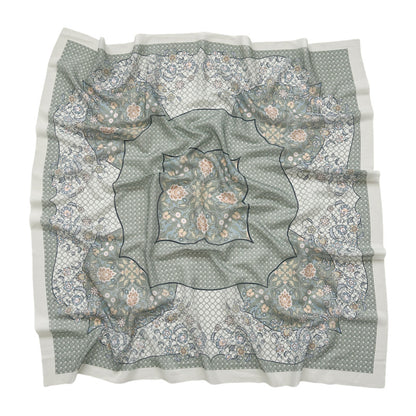 Cross-Border New Product Voile Print 110 Square Scarf Classic Lace Scarf Turban Malaysian Shawl