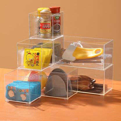 Enlarge 40cm Long Transparent Box Narrow Long Square Storage Box 15cm Wide Water-tight Drawer Finishing