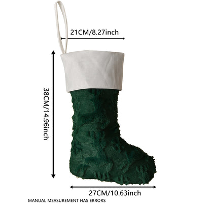 Temu Spot Delivery Cross-Border Christmas Socks European and American Christmas Holiday Decoration Socks Embroidered Plush Socks Source Factory