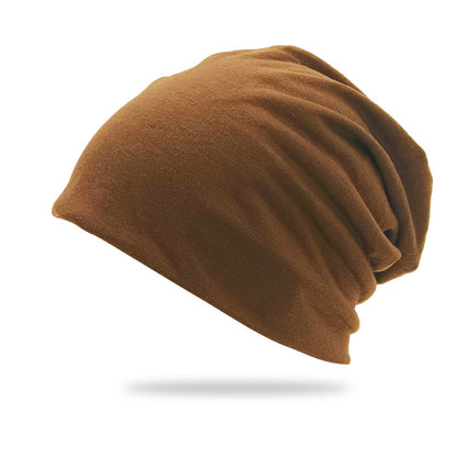 Cross-Border New Style Solid Color Slouchy Beanie, Popular Double-Layer Pullover Hat, Thin Postpartum Hat, Cold Weather Hat Wholesale