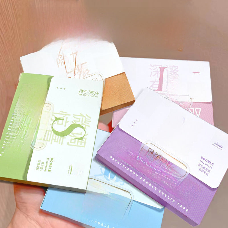 Simulation invisible double eyelid stickers self-adhesive natural invisible matte single eyelid swelling bubble seamless beauty stickers wholesale
