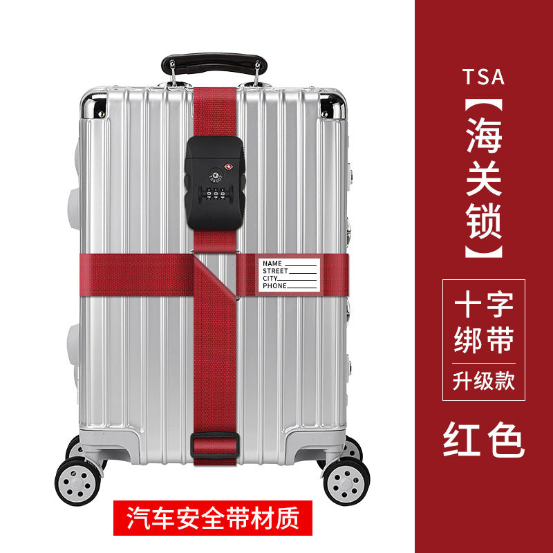 Trunk strap cross packing belt safety fixing consignment travel box protection tightening reinforcement belt binding rope
