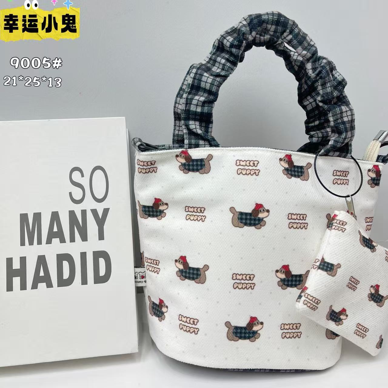 In-Stock New Small Cloth Bag Ins Cute Cartoon Women's Summer Cloth Bag Handbag Casual Tote Bag Upgrade
