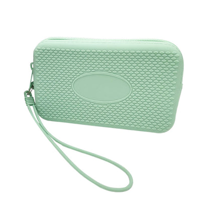Silicone Square Small Travel Storage Bag with Handle, Customizable Logo, for Storing Miscellaneous Items, Toiletries, and Coins