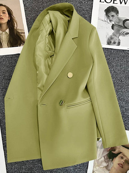 Orange Suit Jacket Women's 2025 Spring and Autumn New Korean High-end Temperament Popular Suit 22 Colors