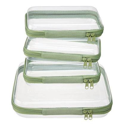 2024 Amazon PET Travel Storage Bag suit Wash Cosmetics Storage Home Zipper Toy Hard Plastic