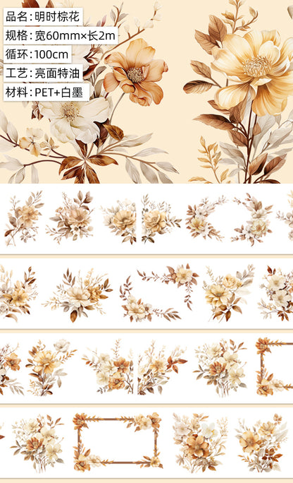 Original hand account tape shell light flower decoration handmade collage diy hand account material wholesale special material pet tape