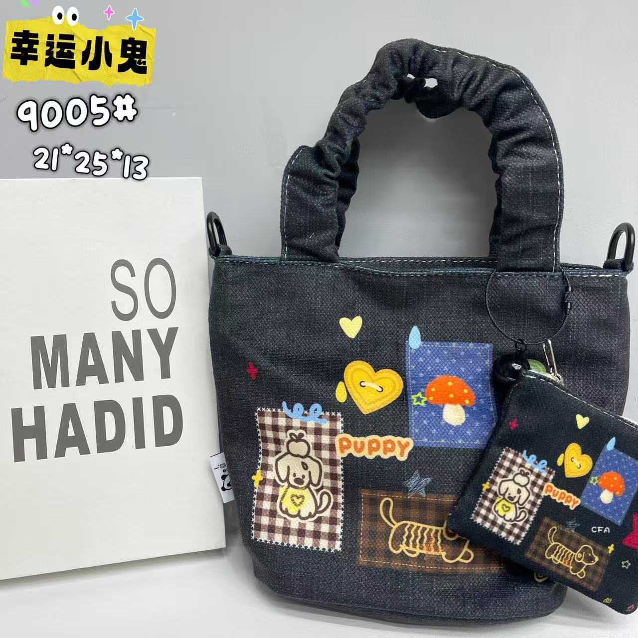 In-Stock New Small Cloth Bag Ins Cute Cartoon Women's Summer Cloth Bag Handbag Casual Tote Bag Upgrade