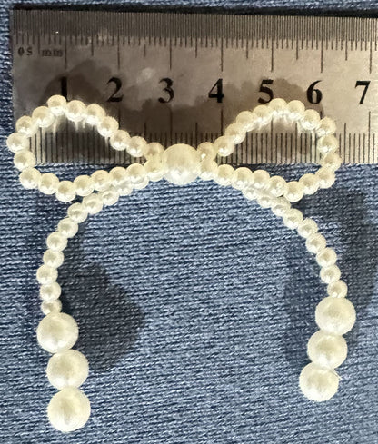 Wholesale bouquet bow jewelry imitation pearl cake decoration bow chain Valentine's Day accessories accessories decoration