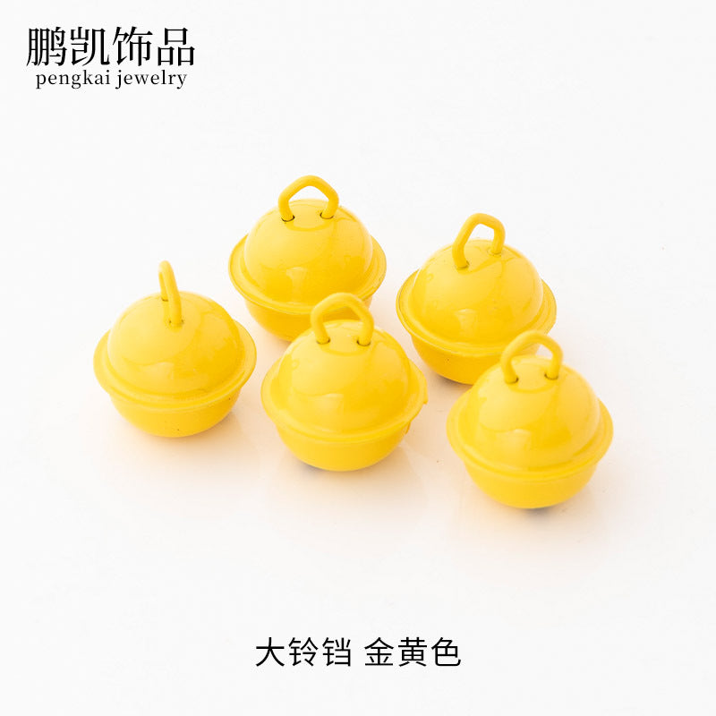 22mm Colorful Cute Small Bell Metal Pet Open-Ended Bell Handmade Material DIY Creative Accessory Iron