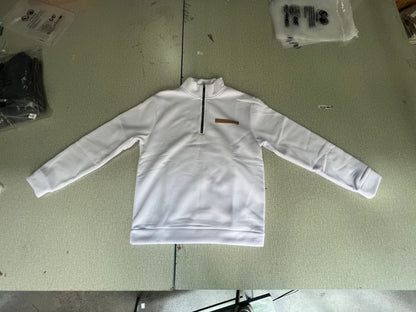 Cross-Border American Style Autumn and Winter Heavyweight Fleece Long-Sleeve Men's Sweatshirt with Half-Zip, Loose Fit, Stand Collar, Pullover Men's Sweatshirt