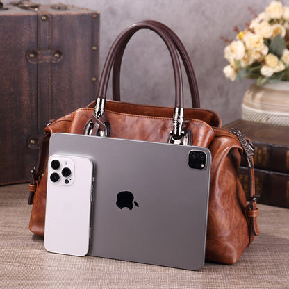 2025 New Chinese Style Retro European and American Style Bag Fashion Embossed Gradient Color Hand-Held Crossbody Pillow Women's Bag