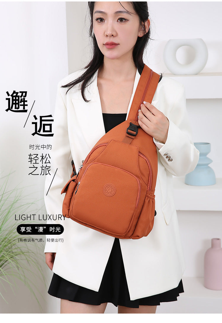 Fashion Chest Bag Backpack Fashion Trend 2024 New Women's Chest Bag Casual Anti-splashing Bag Multifunctional Chest Bag