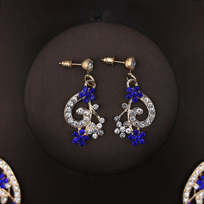 Korean Bride Necklace Earrings Two-piece Decorations Wedding Yarn Wedding Jewelry Wedding Accessories Dance Studio