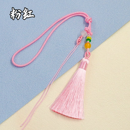 Tassel Handle Piece with Tassel, Handmade Woven DIY Short Sword Tassel Pendant