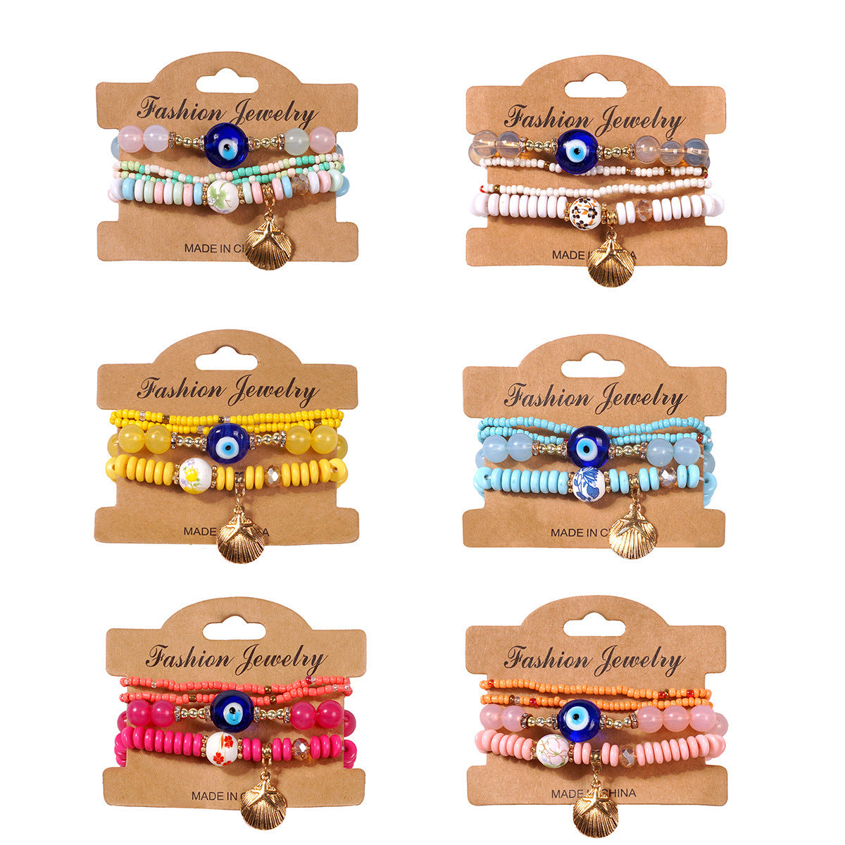 European and American Cross-Border Hot-Selling New Bohemian Bracelets Creative Tassel Multi-Layer Beaded Bracelets Fashion Jewelry