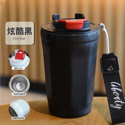 Summer Insulated Stainless Steel Water Cup, Thermos Cup, Coffee Cup, Double-Layer Car Cup, Smart Display Gift Cup, Customizable