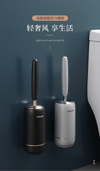 Silicone Toilet Brush for Home Use, Wall-Mounted Toilet Brush for Cleaning Toilets, Tpr Toilet Brush Wholesale Cleaning