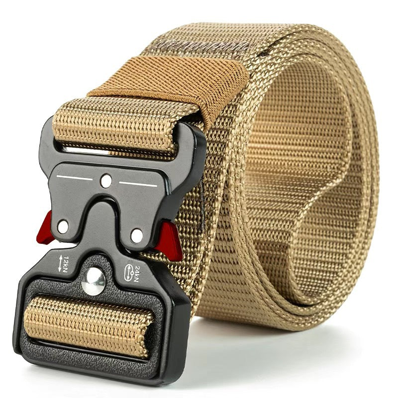 Factory direct cross-border nylon automatic buckle belt outdoor tooling tactical pants belt military training belt men wholesale
