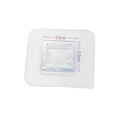 No-Drill Adhesive Storage Rack Patch Wholesale Accessories, Adhesive Hooks, Square Wall-Mounted Plastic Flat Buckle Clips