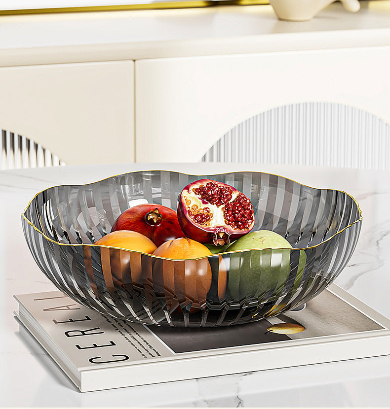 Transparent Fruit Plate, Household Plate, Living Room Display Plate, Transparent Fruit Plate, Ktv Candy and Snack Display Plate, Festive Plate