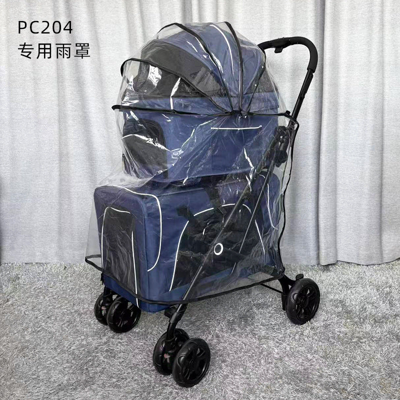 Outdoor Pet Cart Rain Cover Eva Transparent Cart Poncho Rainproof Warm Dog Cart Raincoat Windproof Cover Wholesale