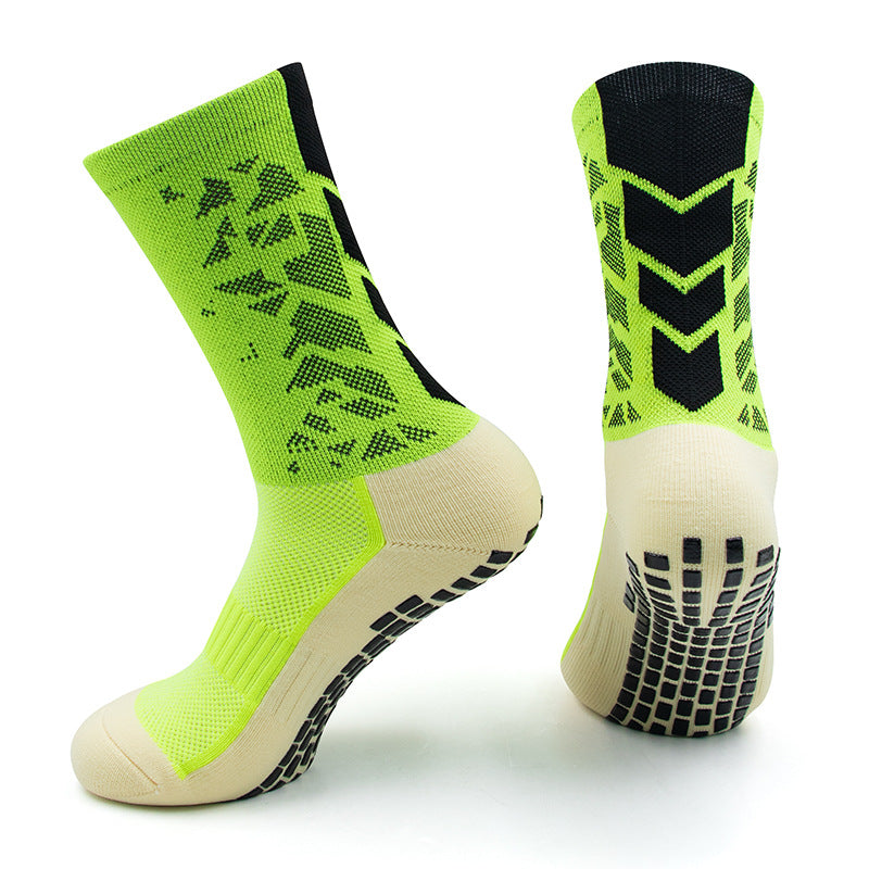 Spring and Summer Adult Professional Football Socks, Training Non-Slip Socks, Towel Bottom Sports Socks, Mid-Tube Dotted Socks, Factory Wholesale