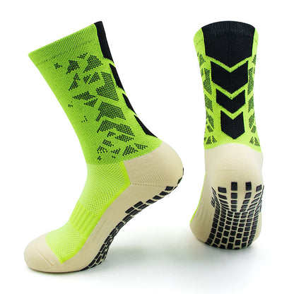 Spring and Summer Adult Professional Football Socks, Training Non-Slip Socks, Towel Bottom Sports Socks, Mid-Tube Dotted Socks, Factory Wholesale