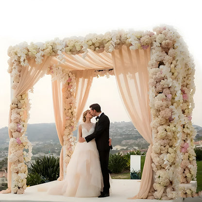 Wedding gauze curtain white gauze cross-border outdoor gauze curtain scene background decoration party wedding gauze wedding arch