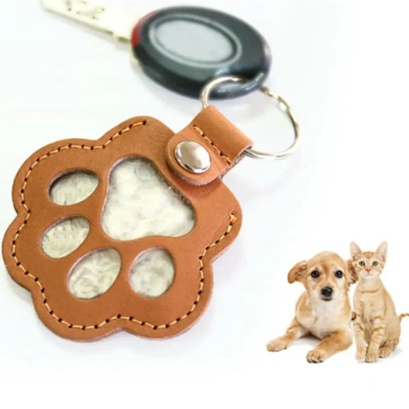 New Pet Hair Storage Bag, Dog Paw Keychain Pendant, Cat and Dog Hair Storage Keychain