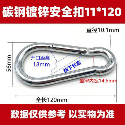 Safety Buckle, Climbing Buckle, Stainless Steel Lock, Spring Safety Ring, Outdoor Rock Climbing Accessories, Factory Direct Sales, Safety Hook