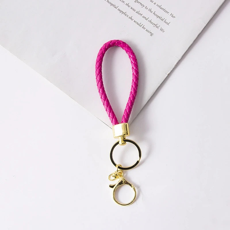 Wholesale Braided Leather Rope Keychain Car Keychain Key Ring Pendant Doll Accessories Event Small Gifts Wholesale