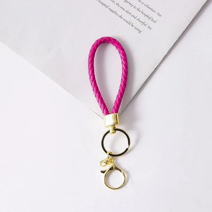 Wholesale Braided Leather Rope Keychain Car Keychain Key Ring Pendant Doll Accessories Event Small Gifts Wholesale