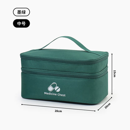 Outdoor First Aid Kit Large Capacity Household Medicine Box Double Layer Classification Storage Medicine Sorting Bag Travel Portable Medicine Bag
