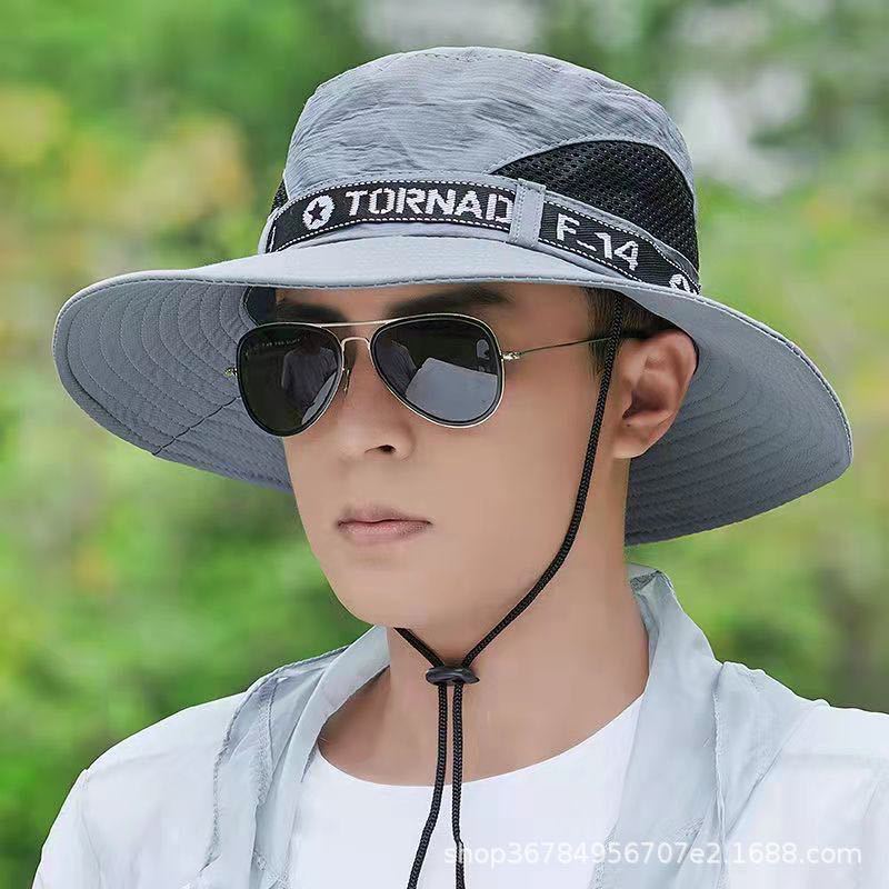 All-Match Western Denim Hat Men's and Women's Outdoor Mountaineering Summer Sun Hat Fishing Sunscreen Fisherman Hat Camping Breathable