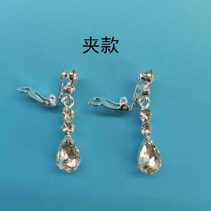 Korean Bride Necklace Earrings Two-piece Decorations Wedding Yarn Wedding Jewelry Wedding Accessories Dance Studio